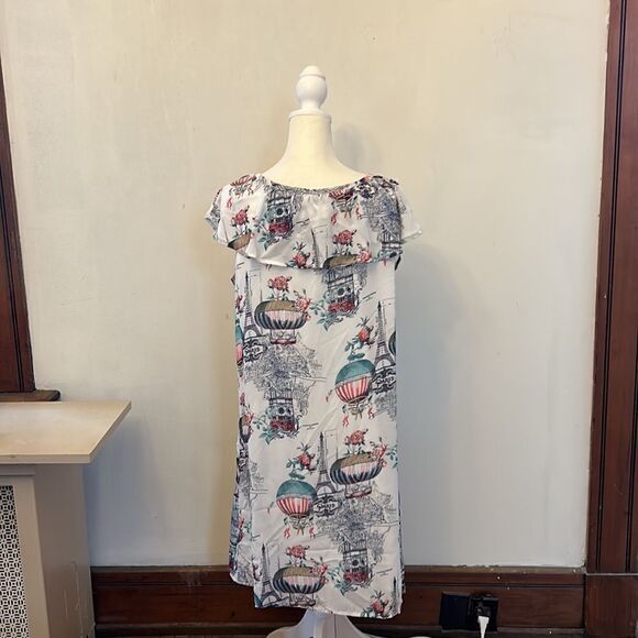 maison Jules Paris print collared dress Size L - Picture 6 of 8